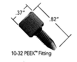 Fittings, PEEK, Black, 10-32, for 1/16 OD Tubing